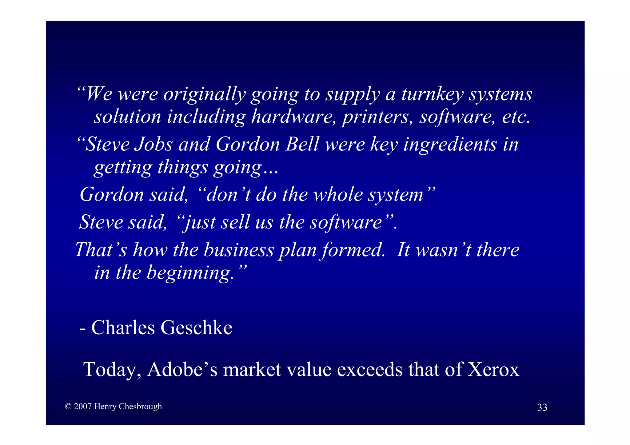 Business Model Innovation By H Chesbrough