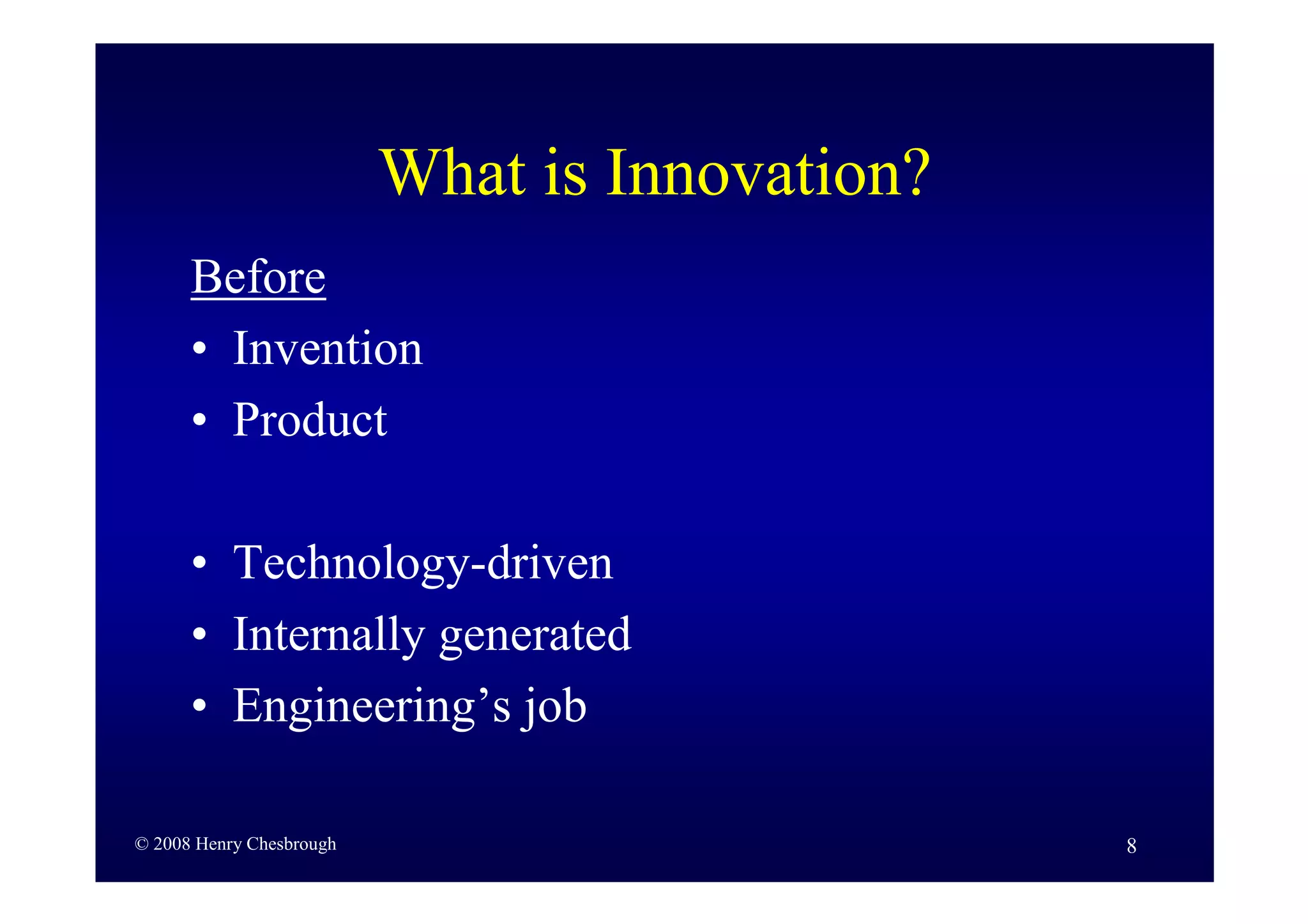 Business Model Innovation By H Chesbrough