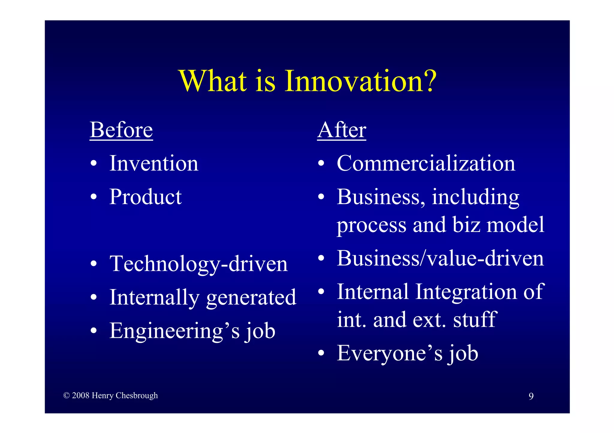 Business Model Innovation By H Chesbrough