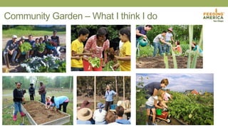 Community Garden – What I think I do
 