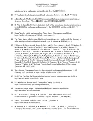 Fr Pychl Observation of large scale precursor correlations between cosmic rays ...