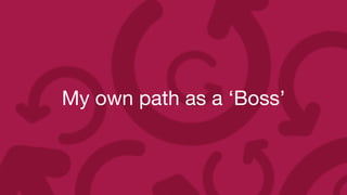 My own path as a ‘Boss’
 