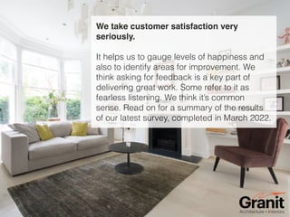 We take customer satisfaction very
seriously.
 