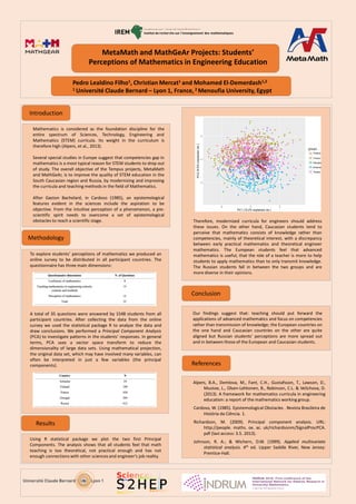 MetaMath and MathGeAr Projects: Students' Perceptions of Mathematics in ...