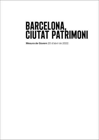 Barcelona Ciutat Patrimoni