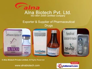 Exporter & Supplier of Pharmaceutical  Drugs 