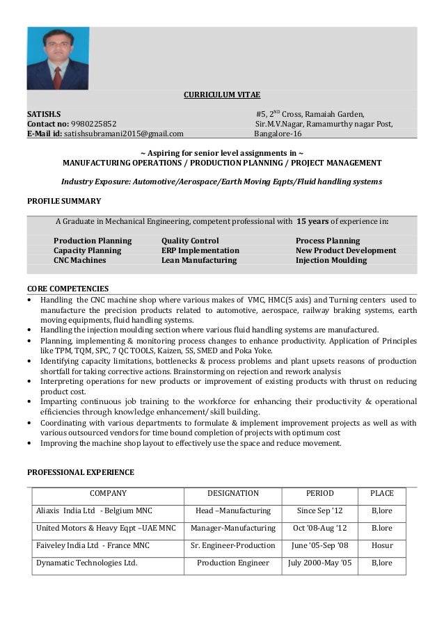 Satish S Resume - Satishs Resume 1 638