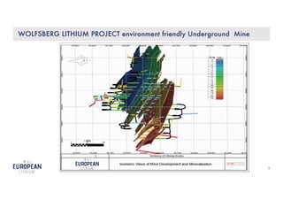 8
WOLFSBERG LITHIUM PROJECT environment friendly Underground Mine
 