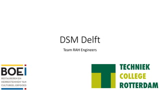 DSM Delft
Team RAH Engineers
 