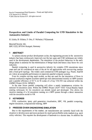 Parallel Computational Fluid Dynamics 2000 Trends And Applications Cb ...