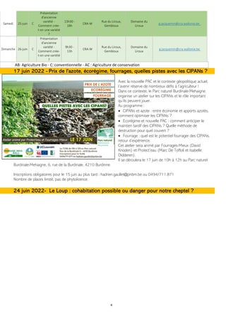 Newsletter SPW Agriculture- Province de Liège du 13/06/22