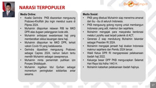 NARASI TERPOPULER
Media Online:
• Koalisi Gerindra PKB disarankan mengusung
Prabowo-Khofifah jika ingin merebut suara di
P...