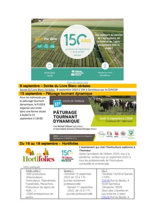 Newsletter SPW Agriculture en Province de Liège du 28-07-22