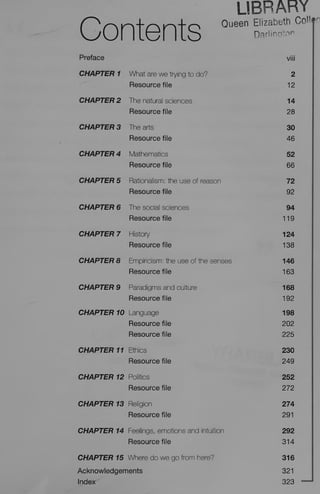 Theory Of Knowledge 2nd Edition Nicholas Alchin | PDF