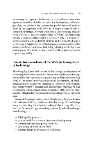 Management Of Technology And Innovation Competing Through Technological ...