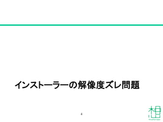 インストーラーの解像度ズレ問題
4
 