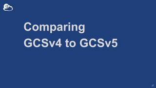 Comparing
GCSv4 to GCSv5
27
 