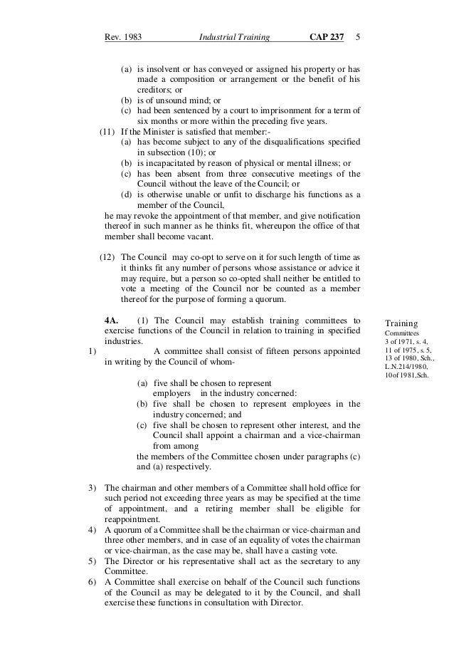 INDUSTRIAL TRAINING ACT