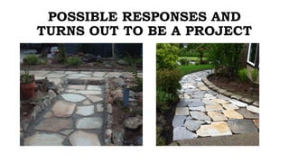 POSSIBLE RESPONSES AND
TURNS OUT TO BE A PROJECT
 