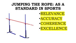 JUMPING THE ROPE: AS A
STANDARD IN SPORTS
 