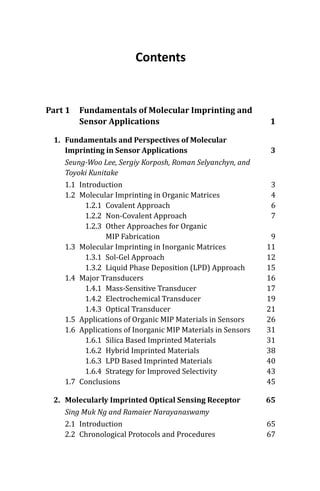 Handbook Of Molecular Imprinting Advanced Sensor Applications Seungwoo ...