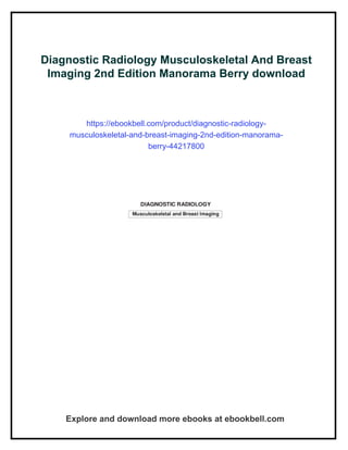 Diagnostic Radiology Musculoskeletal And Breast Imaging 2nd Edition ...