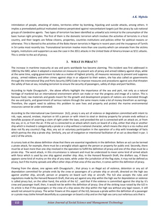 Maritime Piracy and Unlawful Acts against Safety of Lives at Sea ...