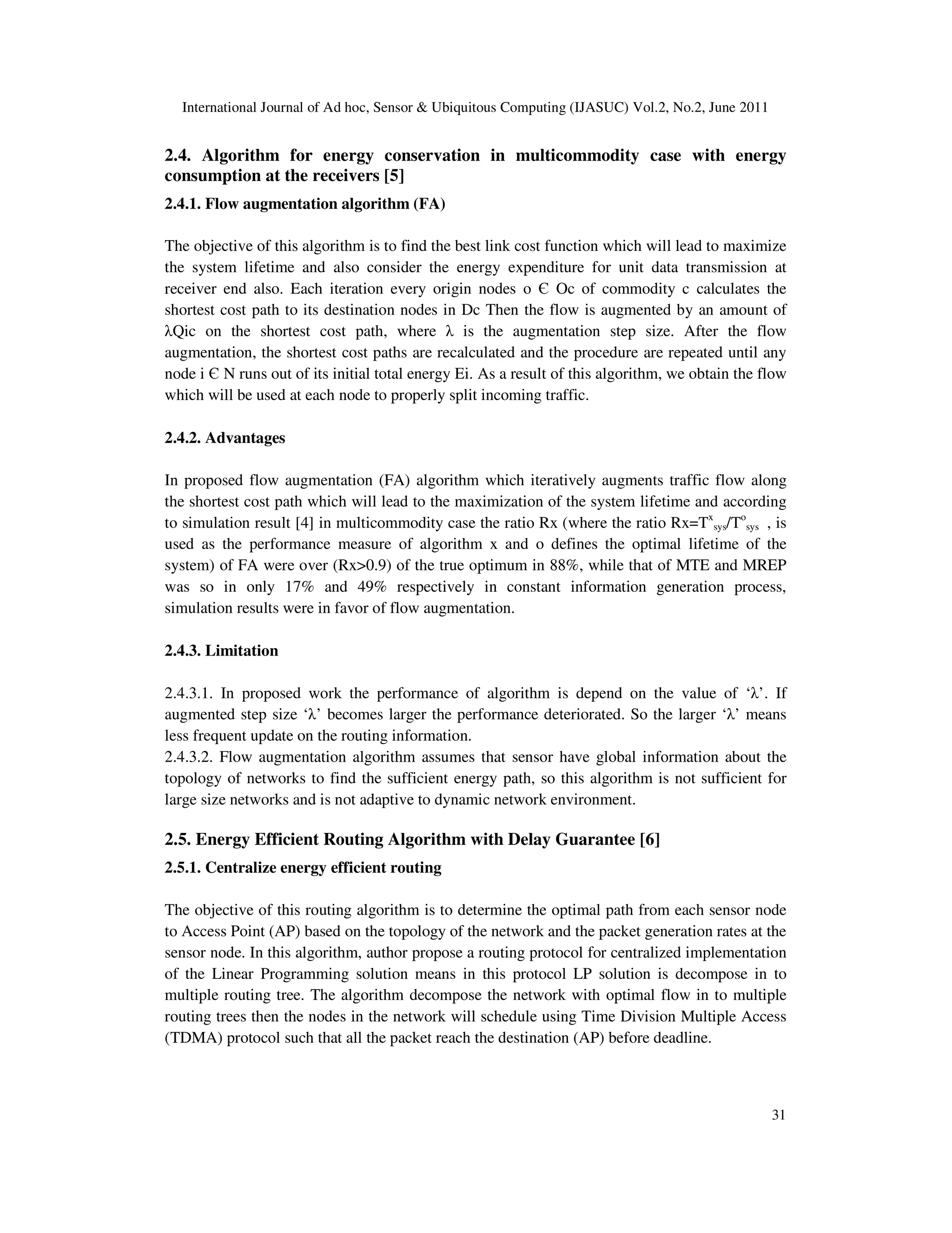 ENERGY EFFICIENT ROUTING ALGORITHM FOR MAXIMIZING THE MINIMUM LIFETIME OF WIRELESS SENSOR NETWORK: A REVIEW