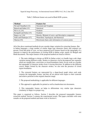 Topographic Feature Extraction for Bengali and Hindi Character Images | PDF