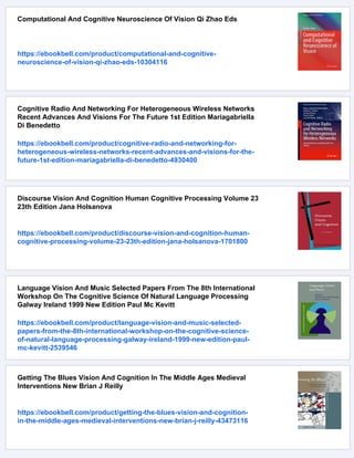 Cognitive Vision David E Irwin And Brian H Ross Eds | PDF