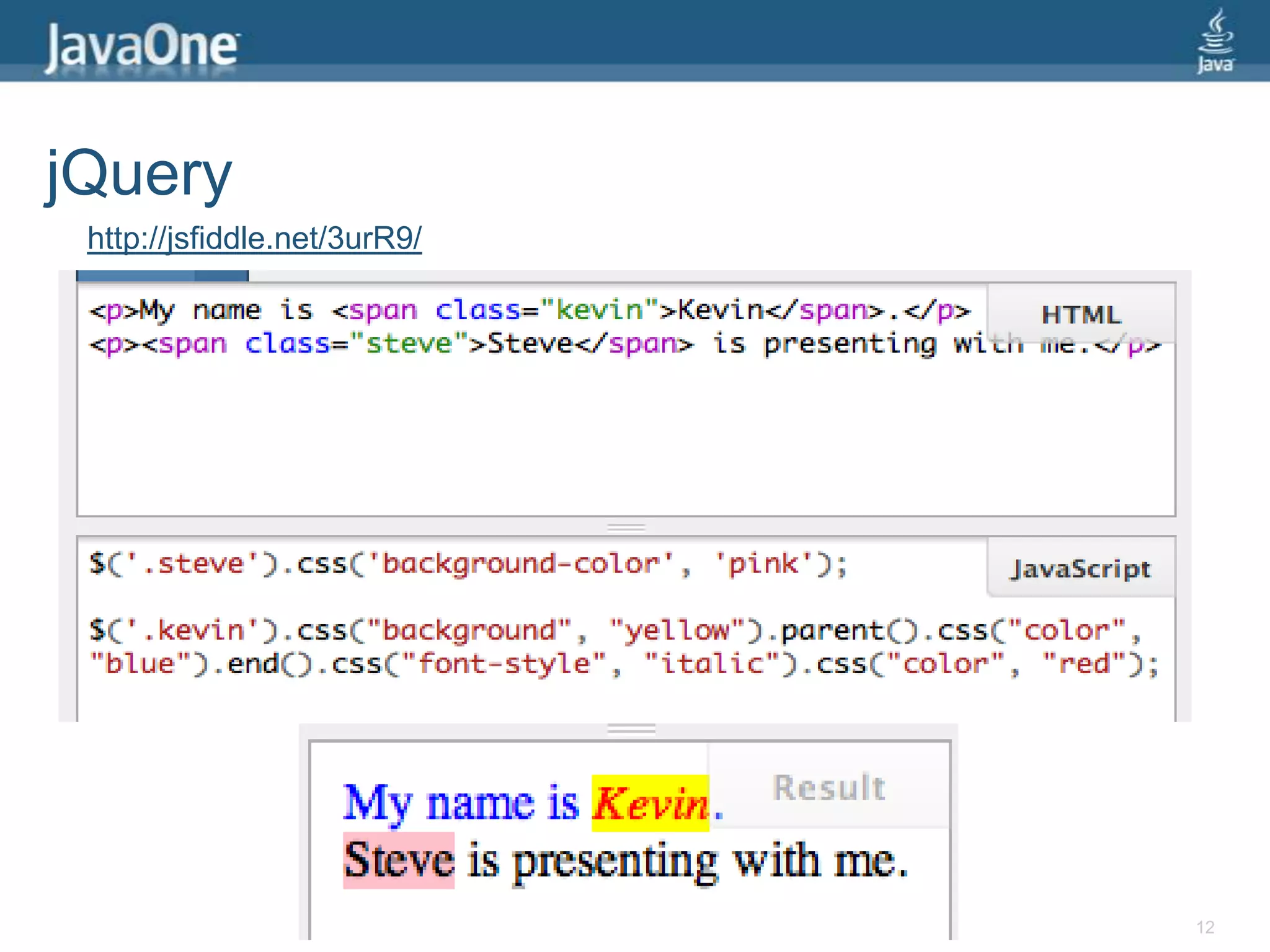 jQuery12http://jsfiddle.net/3urR9/