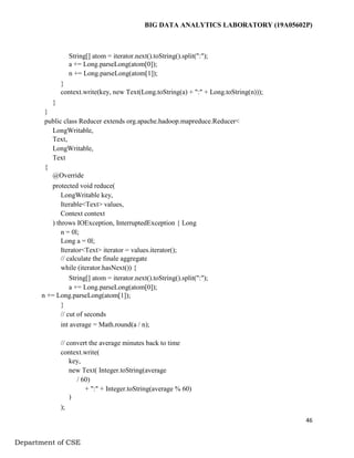 2. Develop a MapReduce program to calculate the frequency of a given ...
