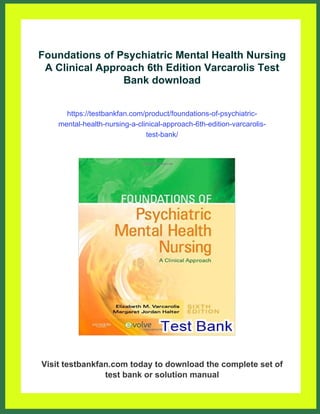 Foundations of Psychiatric Mental Health Nursing A Clinical Approach ...