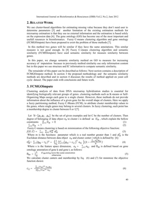 Method FCMSPimpute for Estimation of Missing Values in Microarray Data ...
