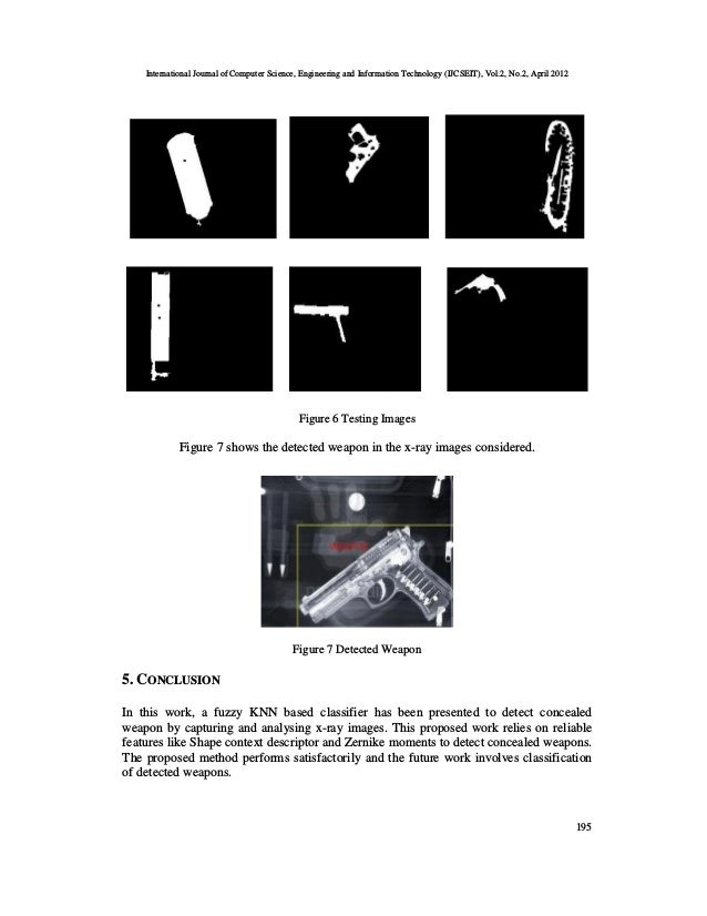 DETECTION OF CONCEALED WEAPONS IN XRAY IMAGES USING FUZZY KNN