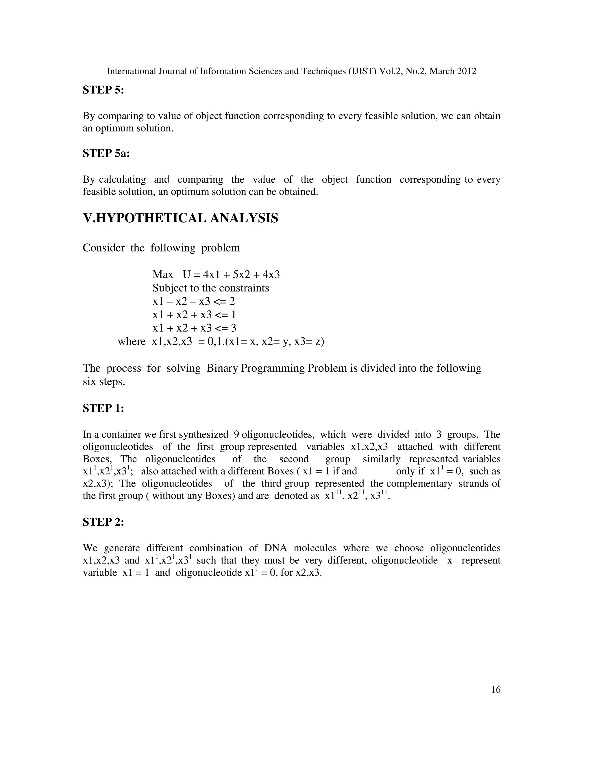A Design and Solving LPP Method for Binary Linear Programming Problem ...
