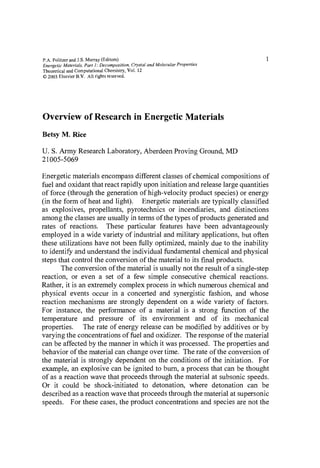Energetic Materials Part 1 Decomposition Crystal And Molecular ...