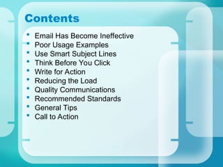 Effective Email Communication: Guidelines for Clear and Actionable ...