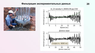 20
Фильтрация экспериментальных данных
 