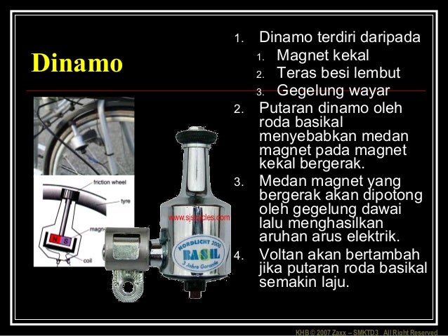 Prinsip Kerja Dinano Basikal