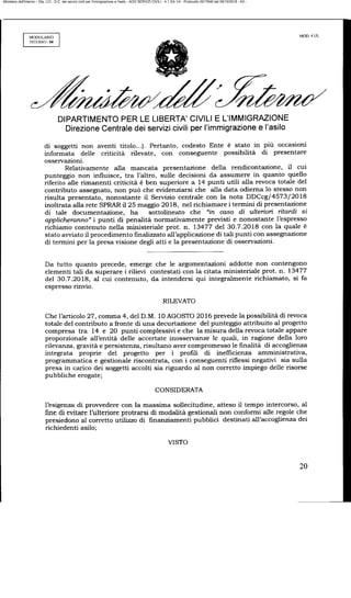 Ministero dell'Interno – Dip. LCI - D.C. dei servizi civili per l'immigrazione e l'asilo - AOO SERVIZI CIVILI - 4.1.3/4.1/4 - Protocollo 0017646 del 09/10/2018 - A3 -
 