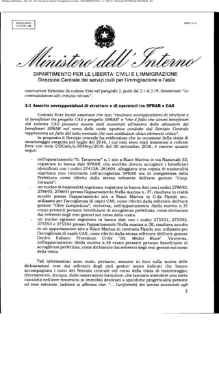 Ministero dell'Interno – Dip. LCI - D.C. dei servizi civili per l'immigrazione e l'asilo - AOO SERVIZI CIVILI - 4.1.3/4.1/4 - Protocollo 0017646 del 09/10/2018 - A3 -
 
