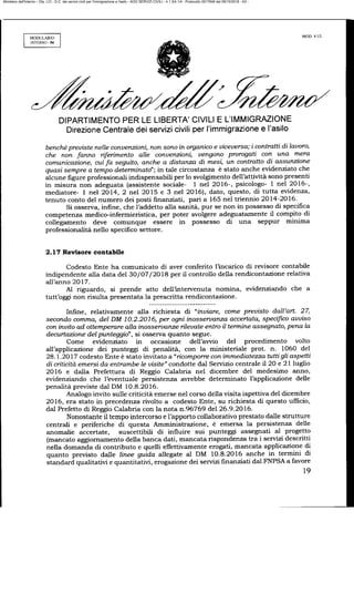 Ministero dell'Interno – Dip. LCI - D.C. dei servizi civili per l'immigrazione e l'asilo - AOO SERVIZI CIVILI - 4.1.3/4.1/...