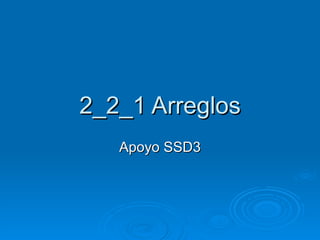 2_2_1 Arreglos Apoyo SSD3 