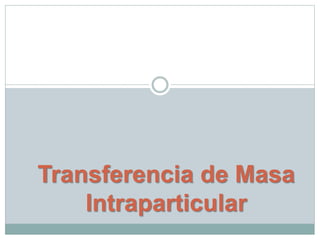 Transferencia de Masa
Intraparticular
 