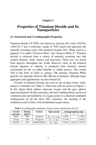 Nanostructured Titanium Dioxide Materials Properties Preparation And ...