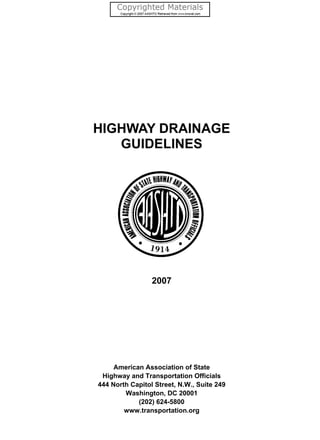 Highway Drainage Guidelines 4th Edition Edition Aashto | PDF