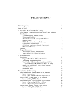 Model Based Problem Table Examples Conceptual Modelbased Problem Solving Teach Students With Learning ...