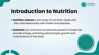 Basics of Nutrition Science Certification | PDF