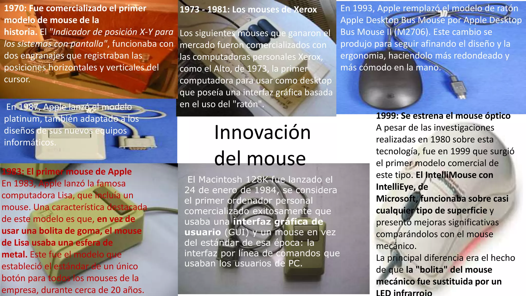 desarrollo del mouse | PPTX | Computing | Technology & Computing